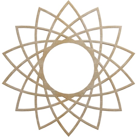 Ekena Millwork Eleanor Wood Fretwork Pierced Ceiling Medallion, Birch, 20"OD x 7 3/4"ID x 1/4"T CMWP20X20X0250EABI